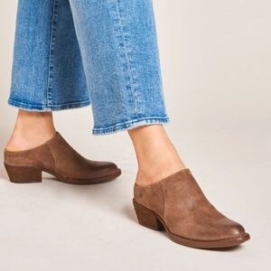 Born Starr Leather Western Mules Slip On